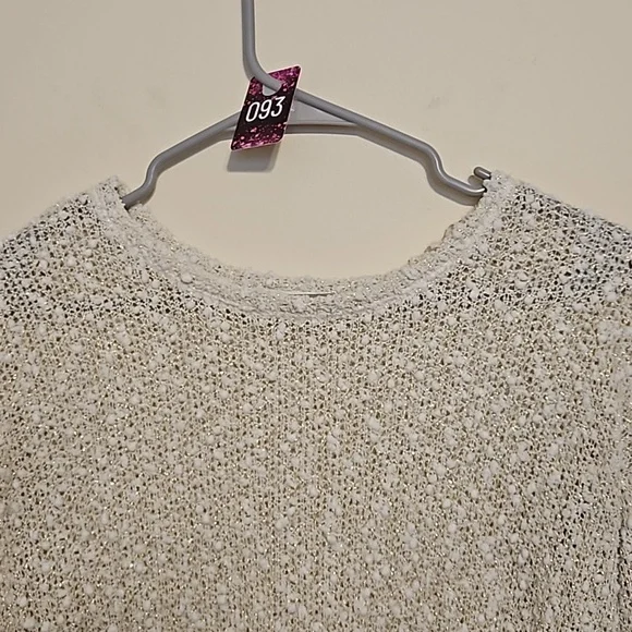 Aeropostale white and gold see through blouse. - Picture 5 of 6